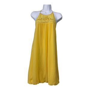 Womens Sleeveless Dress Size‎ 2 Formal Bubble Hem Fairy Cottagecore Embroidered